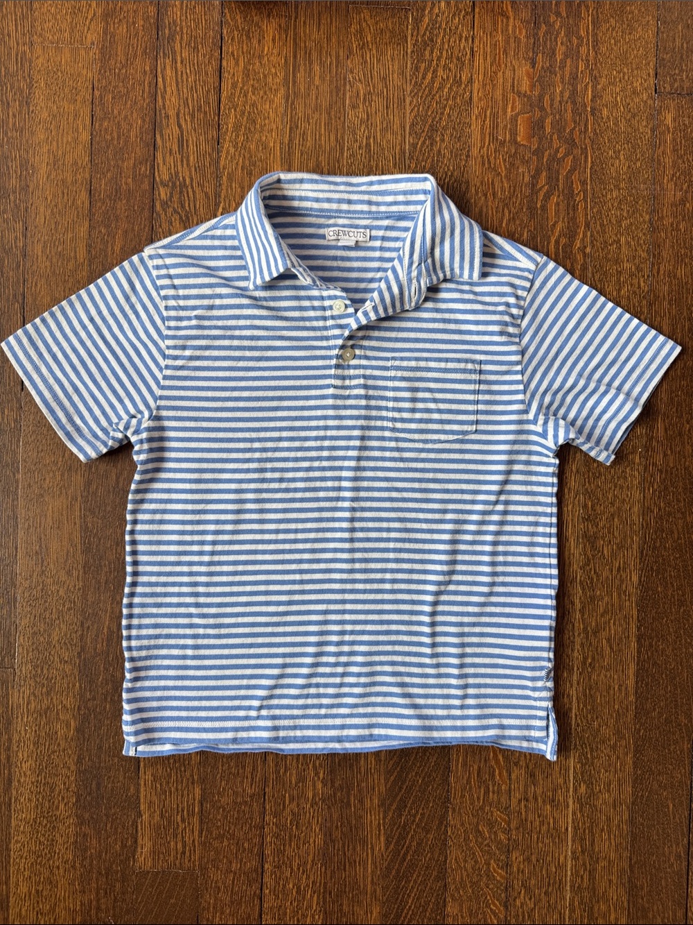 Crewcuts Light Blue and White Striped Polo